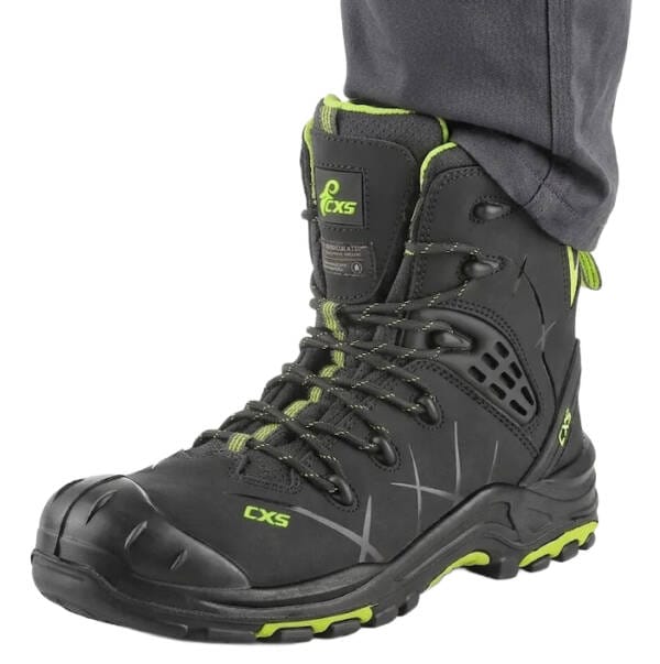Trzewiki robocze wysokie ROCKET S3 czarno-zielone ocieplane