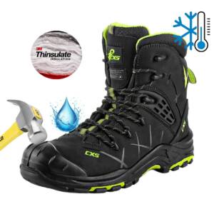 Trzewiki robocze wysokie ROCKET S3 czarno-zielone ocieplane