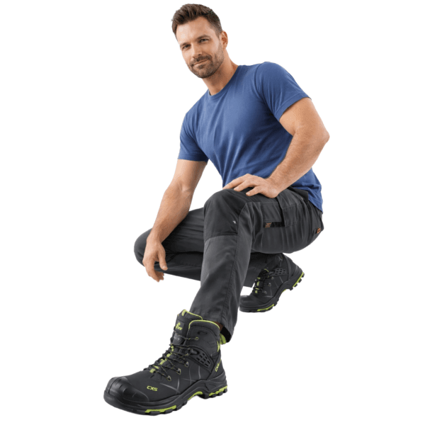 Trzewiki robocze wysokie ROCKET S3 czarno-zielone ocieplane