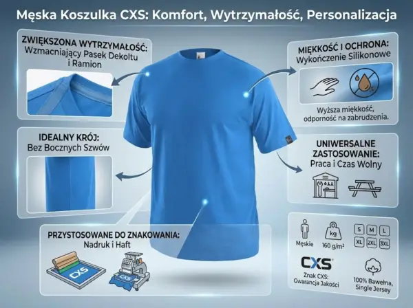 KOSZULKA T-SHIRT DANIEL BŁEKITNY