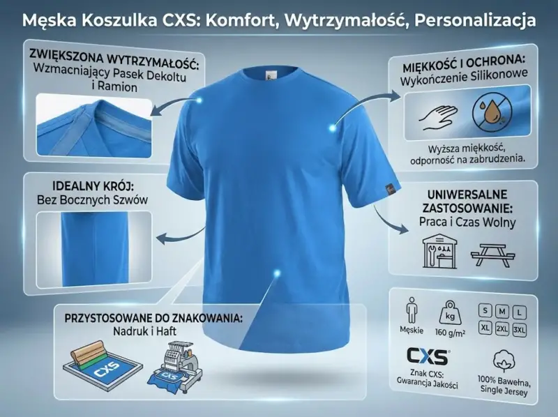 KOSZULKA T-SHIRT DANIEL BŁEKITNY