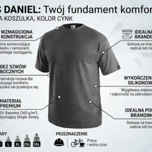 Koszulka t-shirt Daniel szary