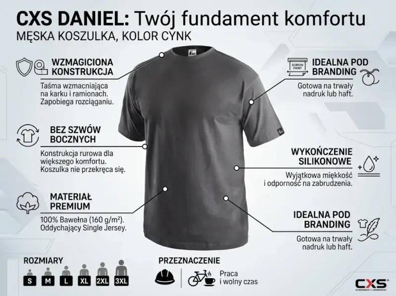Koszulka t-shirt Daniel szary