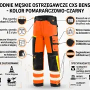 Spodnie do pasa Benson ostrzegawcze pomarańczowe