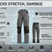 Spodnie do pasa stretch damskie szare CXS