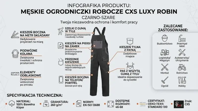 Spodnie ogrodniczki Robin