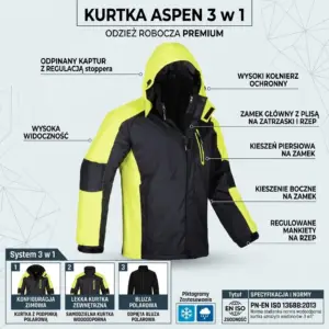 Aspen kurtka zimowa odblaskowa