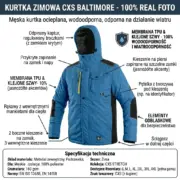 Zimowa kurtka ochronna CXS Baltimore w kolorze niebiesko-czarnym
