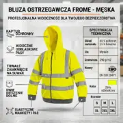 Bluza Frome ostrzegawcza żółta z kapturem