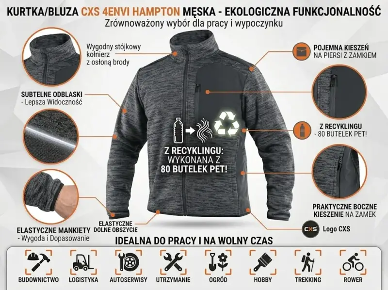 Ciemnoszara bluza CXS Hampton