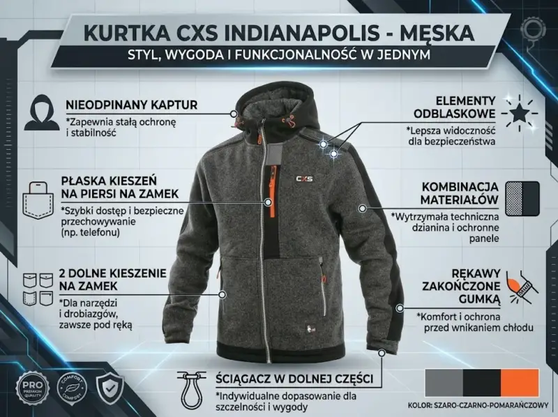 Męska bluza robocza CXS Indianapolis