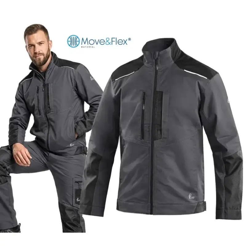 bluza robocza męska solis czarno-szara