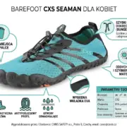 Damskie obuwie minimalistyczne CXS Seaman w odcieniach błękitu i czerni