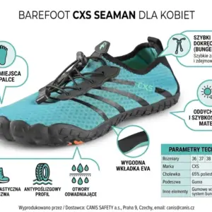 Damskie obuwie minimalistyczne CXS Seaman w odcieniach błękitu i czerni