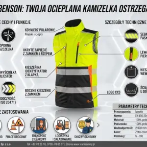 Kamizelka Benson ostrzegawcza żółty