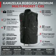 Czarna kamizelka ocieplana Ohio