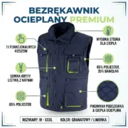 Kamizelka Skarver Navy ocieplana