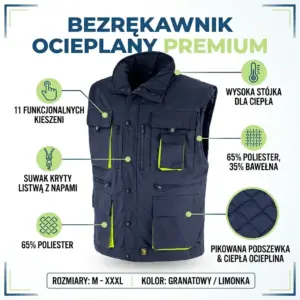 Kamizelka Skarver Navy ocieplana