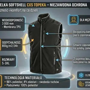 Czarna kamizelka softshellowa CXS Topeka