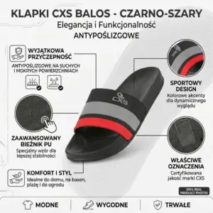 Czarno-szare klapki CXS Balos