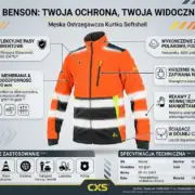 Kurtka Benson ostrzegawcza pomarańczowa