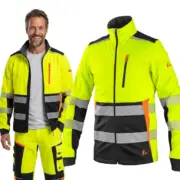 męska kurtka ostrzegawcza softshell z polarem benson