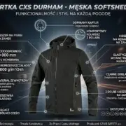 Czarna kurtka CXS Durham softshell
