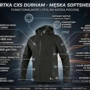 Czarna kurtka CXS Durham softshell