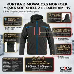 Kurtka Norfolk zimowa ocieplana