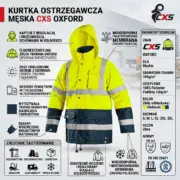 Męska kurtka ostrzegawcza CXS Oxford żółto-granatowa
