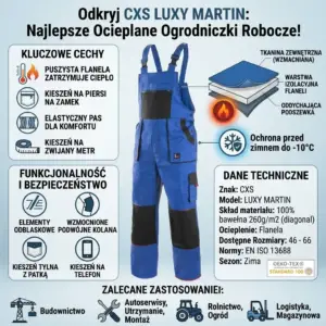 Zimowe ogrodniczki robocze CXS Luxy Martin