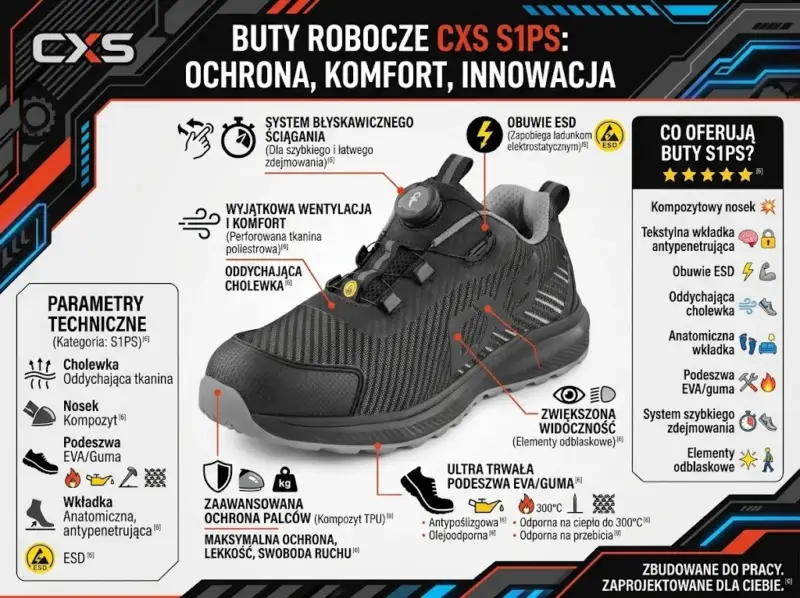 Półbuty robocze CXS Saba S1PS