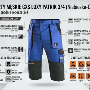 Szorty robocze 3/4 CXS Luxy PATRIK