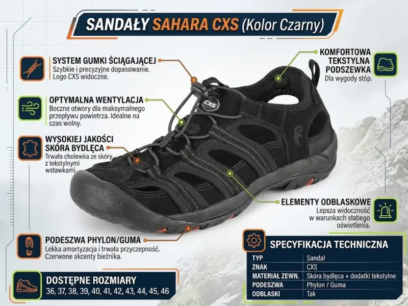 Sandały Sahara Czarna