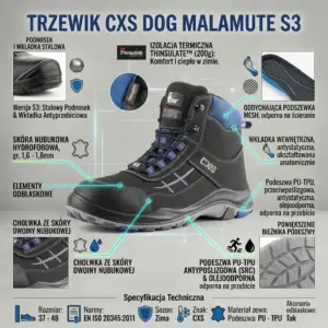 Trzewiki Malamute S3 ocieplane