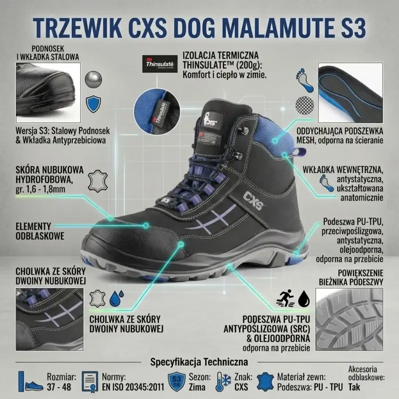 Trzewiki Malamute S3 ocieplane