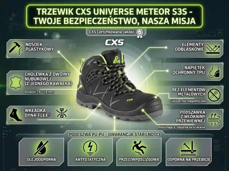 Buty ochronne CXS Universe Meteor S3S