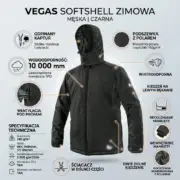 Czarna kurtka robocza VEGAS