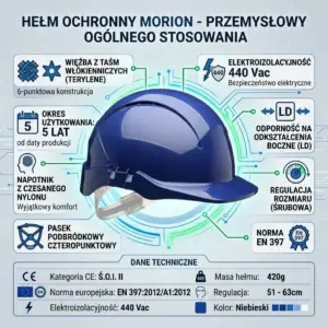 Niebieski hełm roboczy Centurion 1125