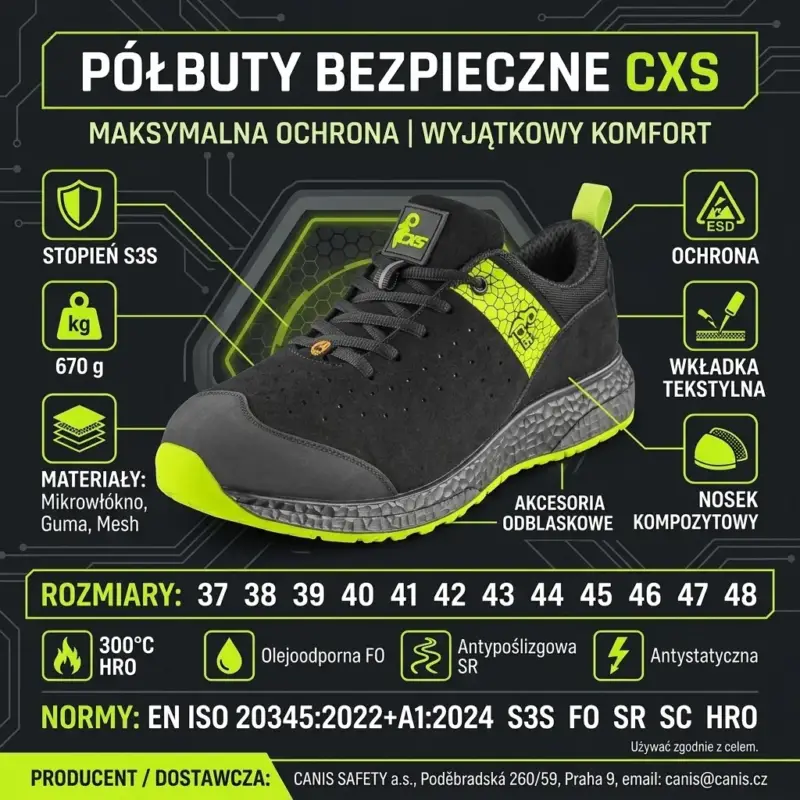 Półbuty robocze CXS FIBELINE Dorsata