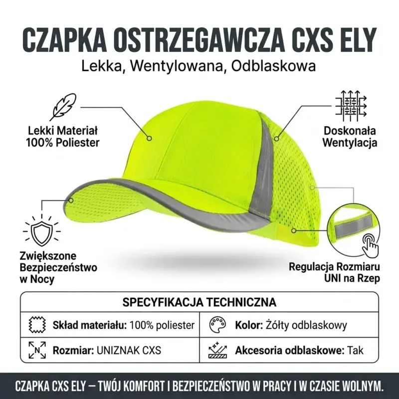 Czapka ostrzegawcza CXS Ely