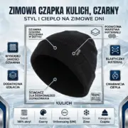 Czarna czapka Kulich