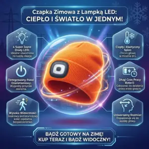 Czapka LED zimowa