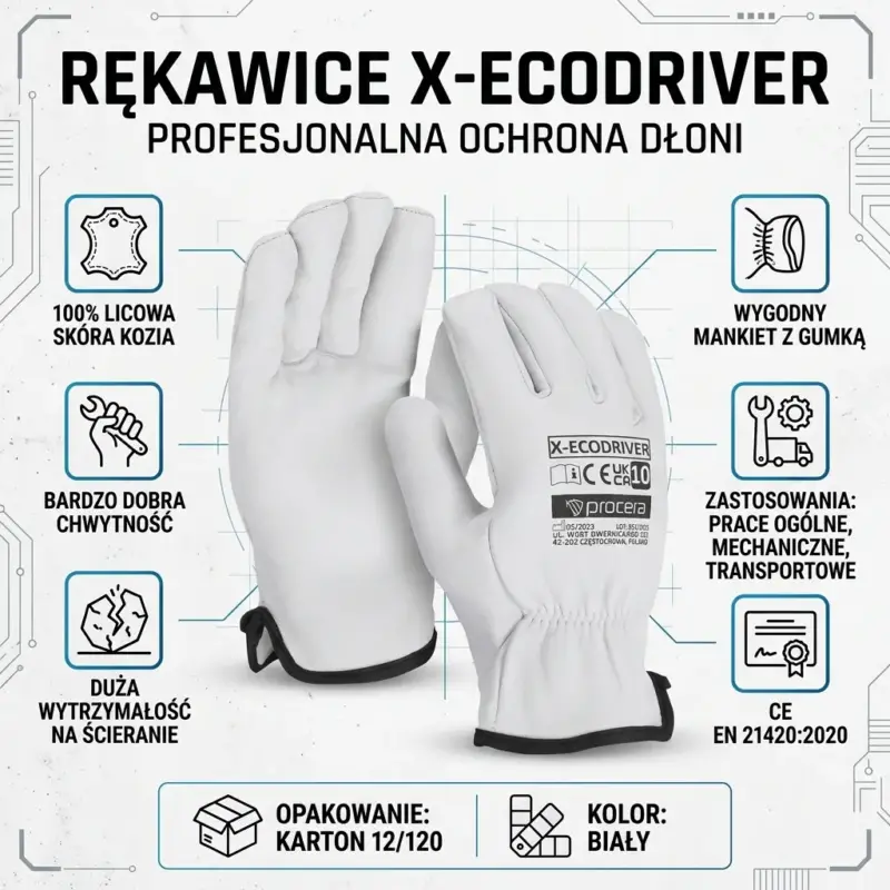 Rękawice robocze X-ECODRIVER