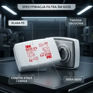Wymienny filtr przeciwpyłowy 3M 6035 P3