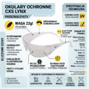 Przezroczyste okulary ochronne CXS LYNX