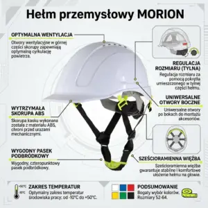 Biały hełm przemysłowy MORION