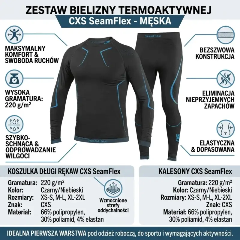 Męska bielizna funkcyjna SEAMANFLEX