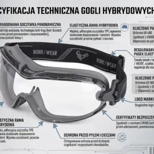 Zamknięte okulary BHP SKARA