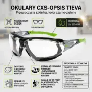 Przezroczyste okulary robocze TIEVA